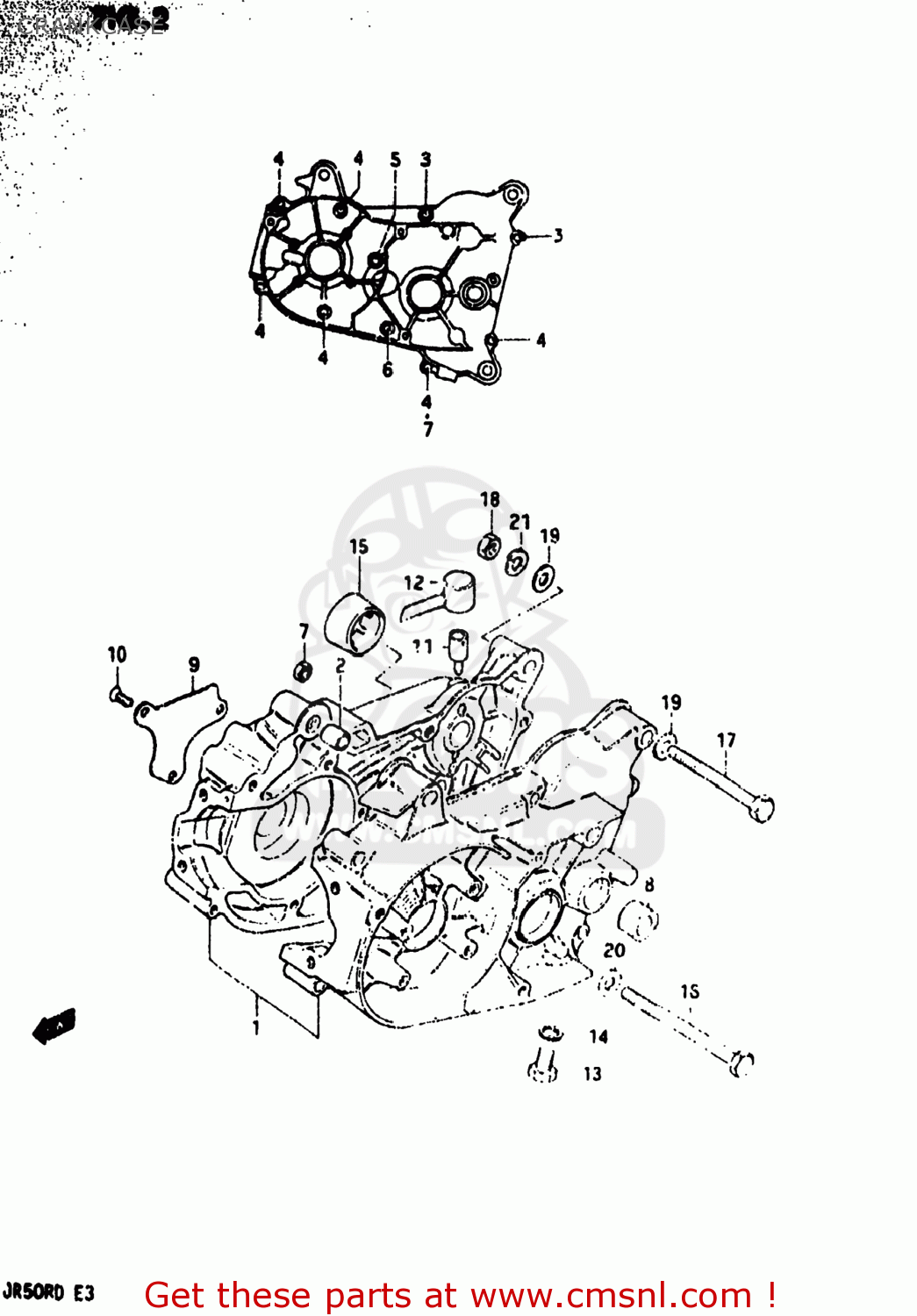 CRANKCASE JR50R 1983 (D) USA (E03)