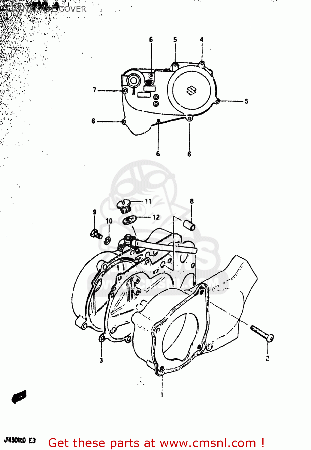 CRANKCASE COVER JR50R 1983 (D) USA (E03)