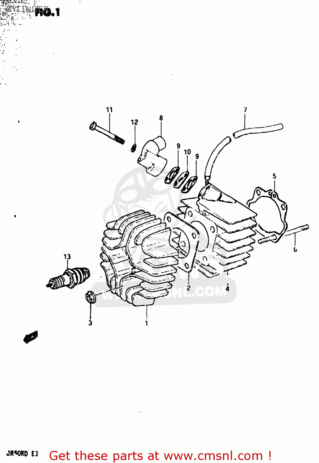 CYLINDER JR50R 1983 (D) USA (E03)