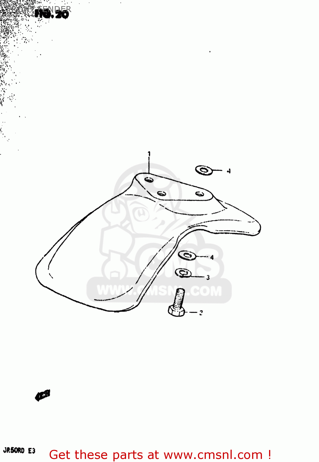 FRONT FENDER JR50R 1983 (D) USA (E03)