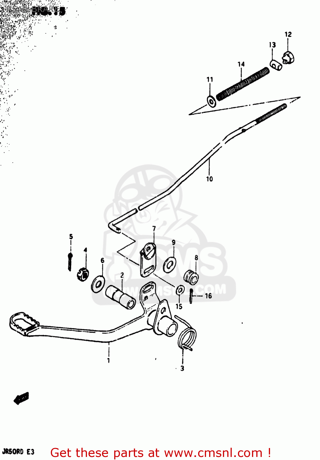 REAR BRAKE JR50R 1983 (D) USA (E03)