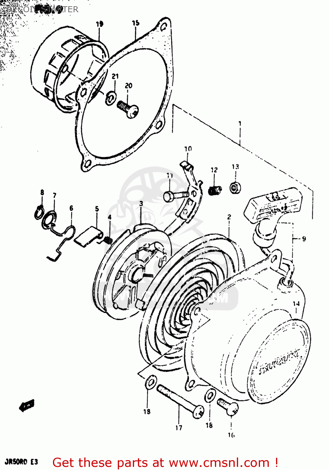 RECOIL STARTER JR50R 1983 (D) USA (E03)