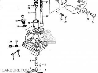 CARBURETOR - JR50R 1983 (D) USA (E03)
