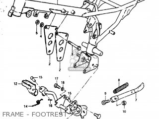 FRAME - FOOTREST - JR50R 1983 (D) USA (E03)