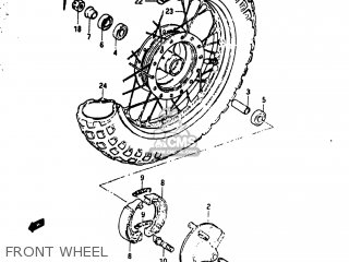 FRONT WHEEL - JR50R 1983 (D) USA (E03)