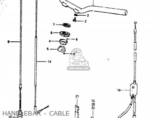 HANDLEBAR - CABLE - JR50R 1983 (D) USA (E03)