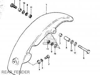 REAR FENDER - JR50R 1983 (D) USA (E03)