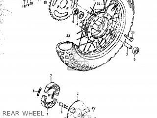 REAR WHEEL - JR50R 1983 (D) USA (E03)