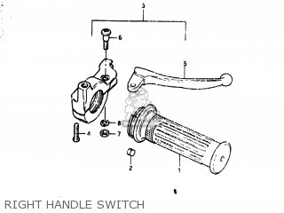 RIGHT HANDLE SWITCH - JR50R 1983 (D) USA (E03)