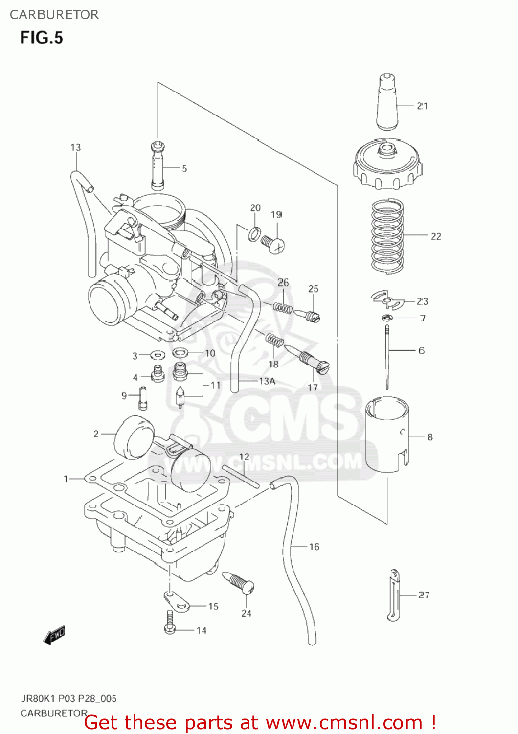 CARBURETOR JR80 2001 (K1) USA (E03)