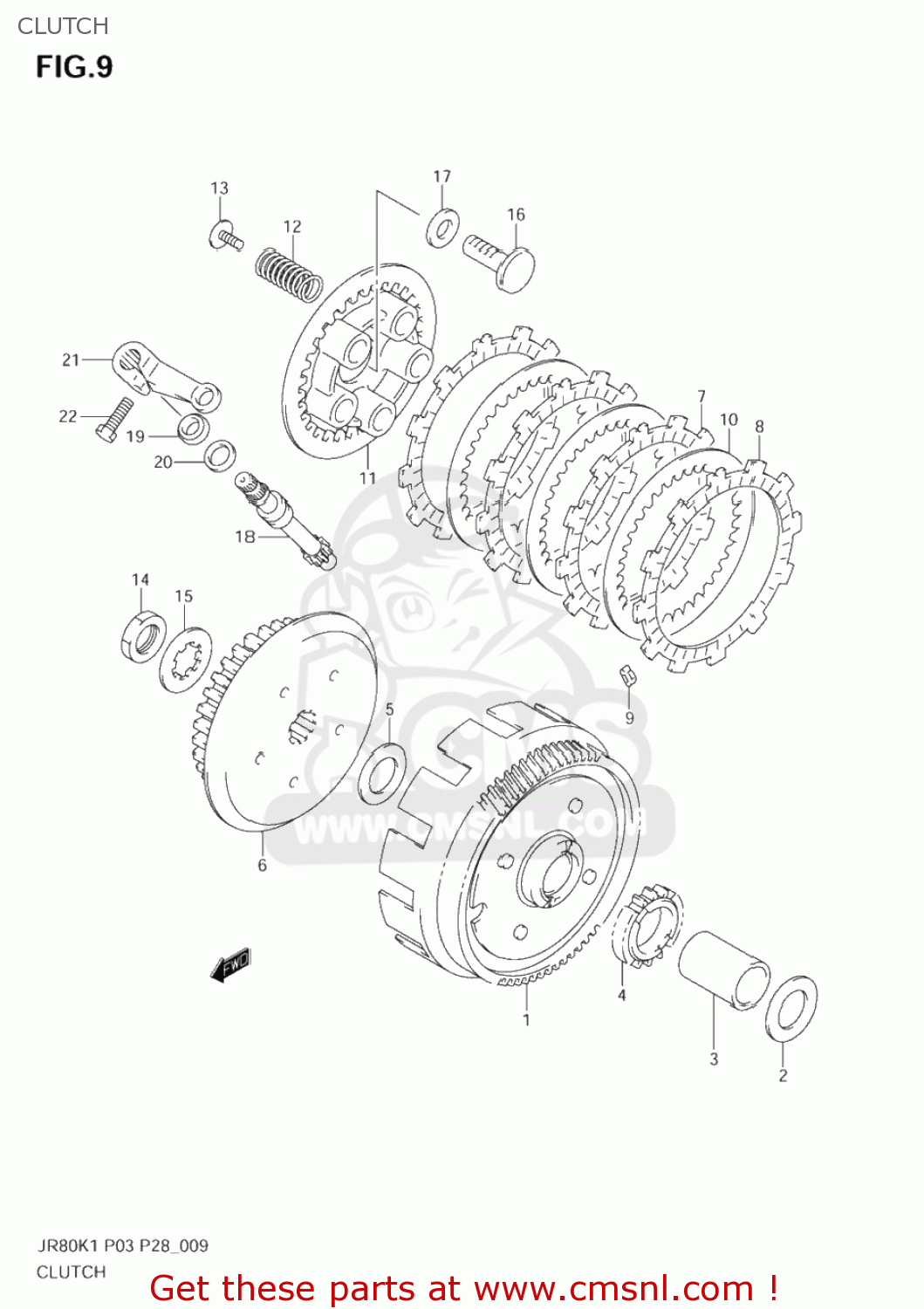 CLUTCH JR80 2001 (K1) USA (E03)