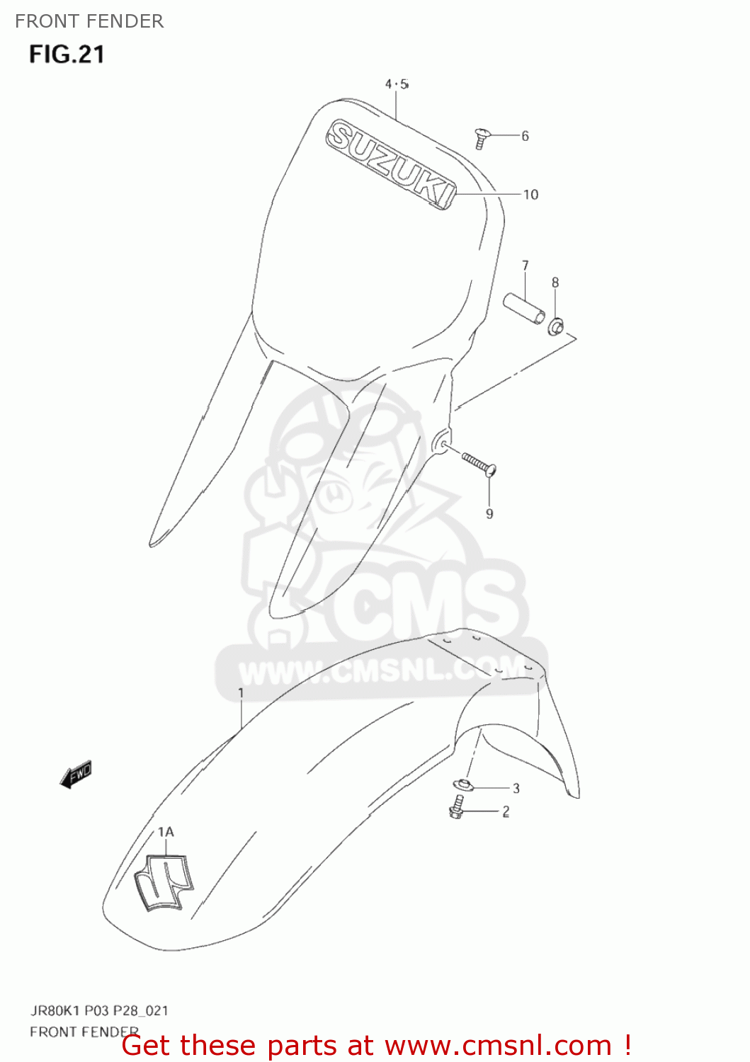 FRONT FENDER JR80 2001 (K1) USA (E03)