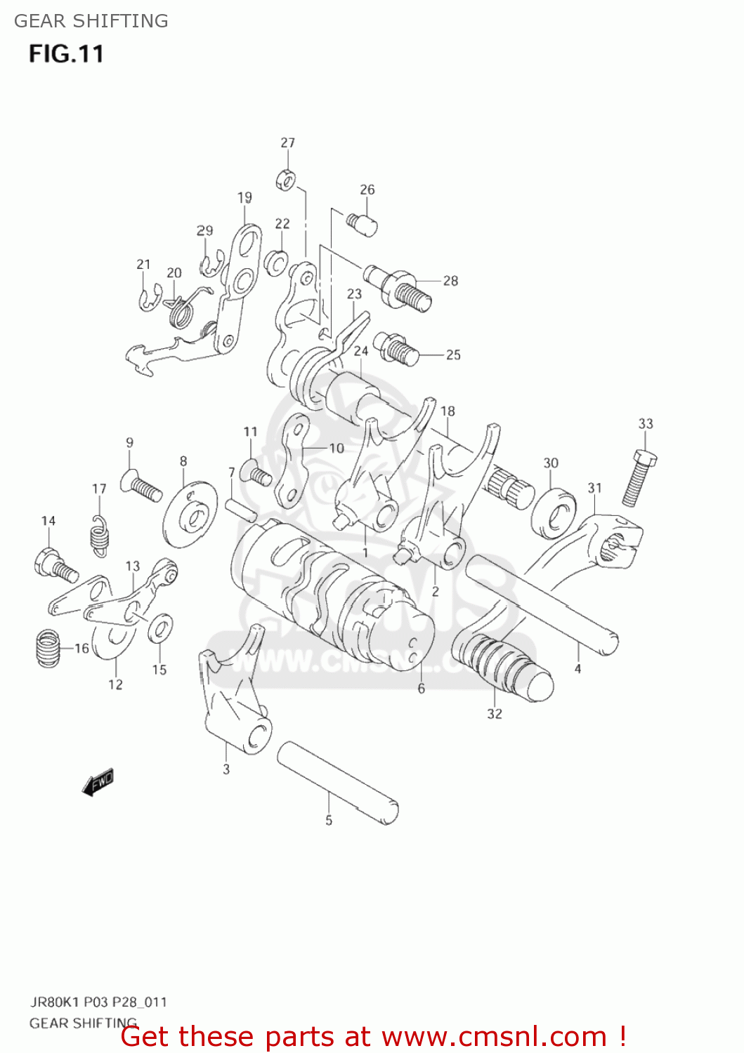 GEAR SHIFTING JR80 2001 (K1) USA (E03)