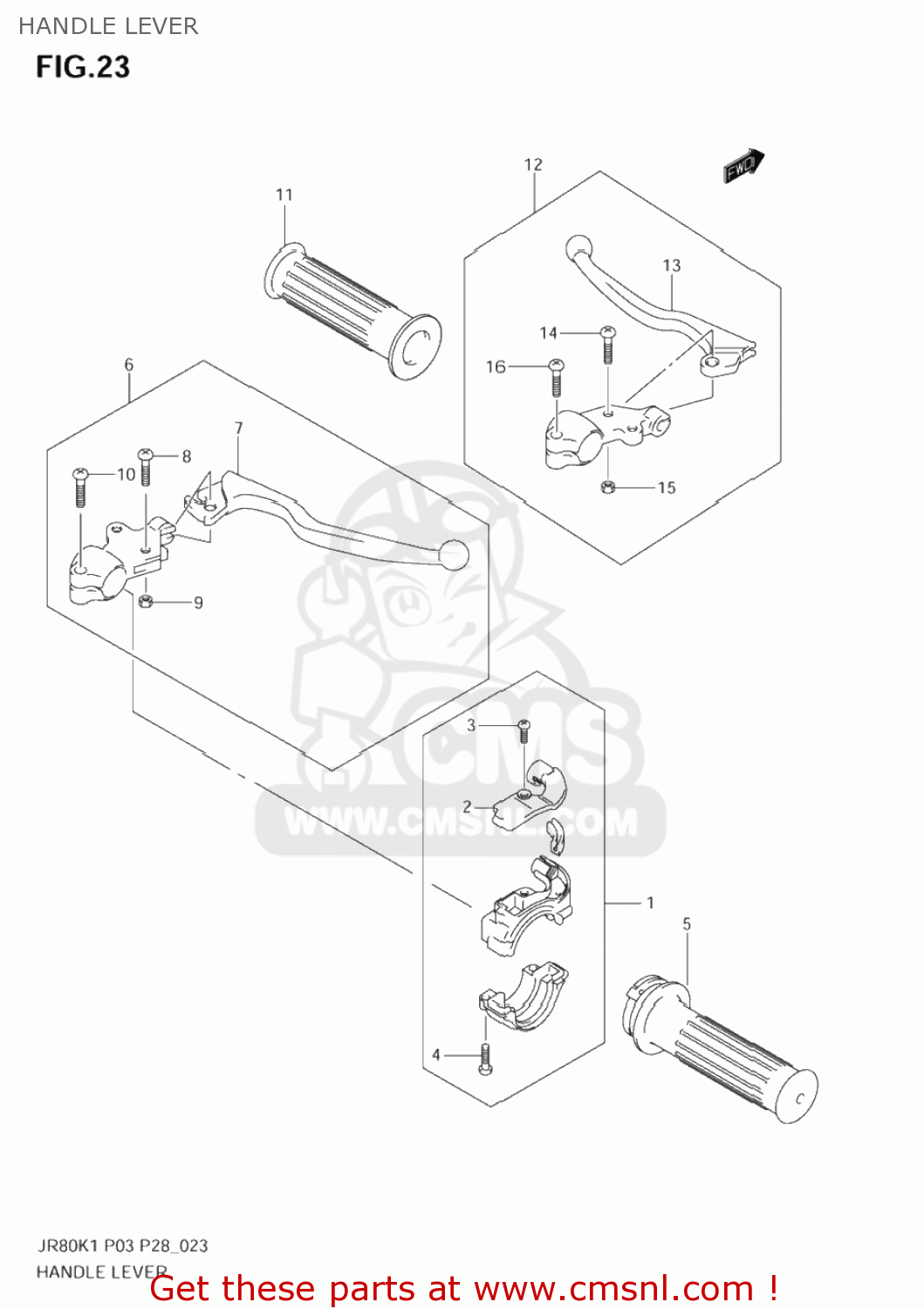 HANDLE LEVER JR80 2001 (K1) USA (E03)