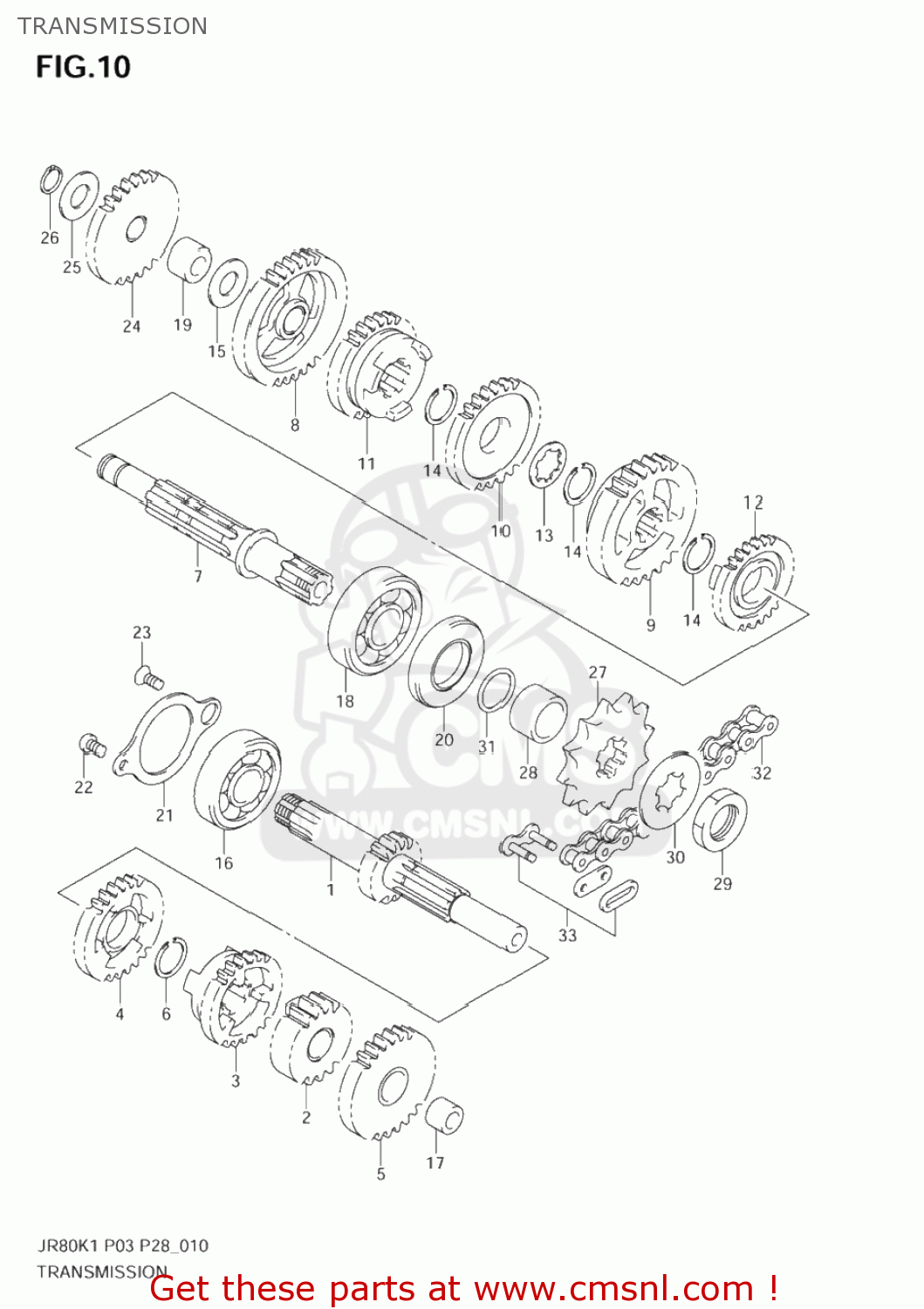 TRANSMISSION JR80 2001 (K1) USA (E03)