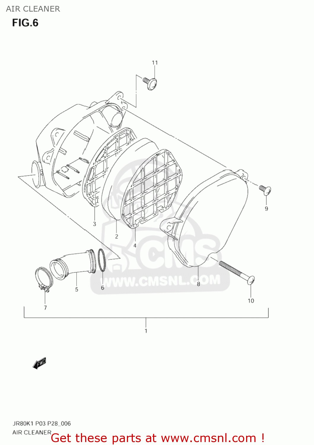 AIR CLEANER JR80 2002 (K2) USA (E03)
