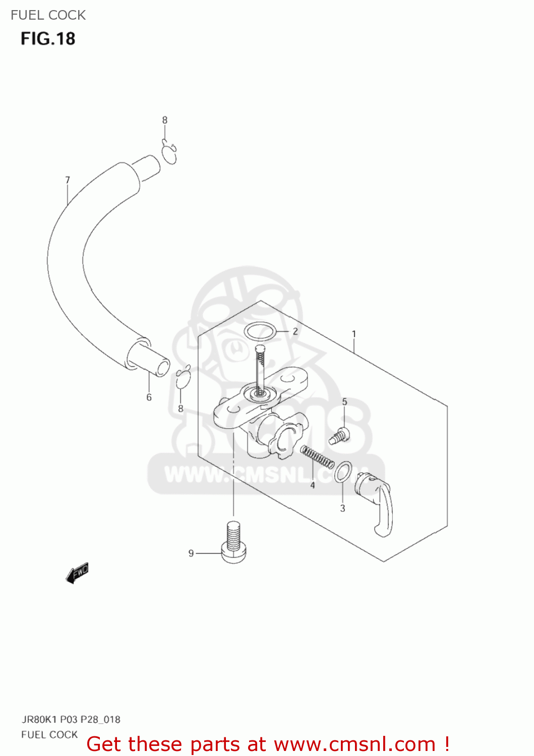 FUEL COCK JR80 2002 (K2) USA (E03)