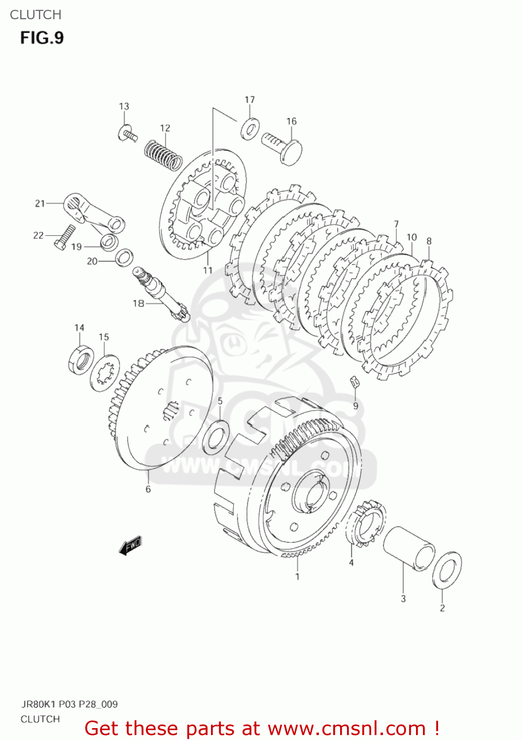 CLUTCH JR80 2003 (K3) USA (E03)