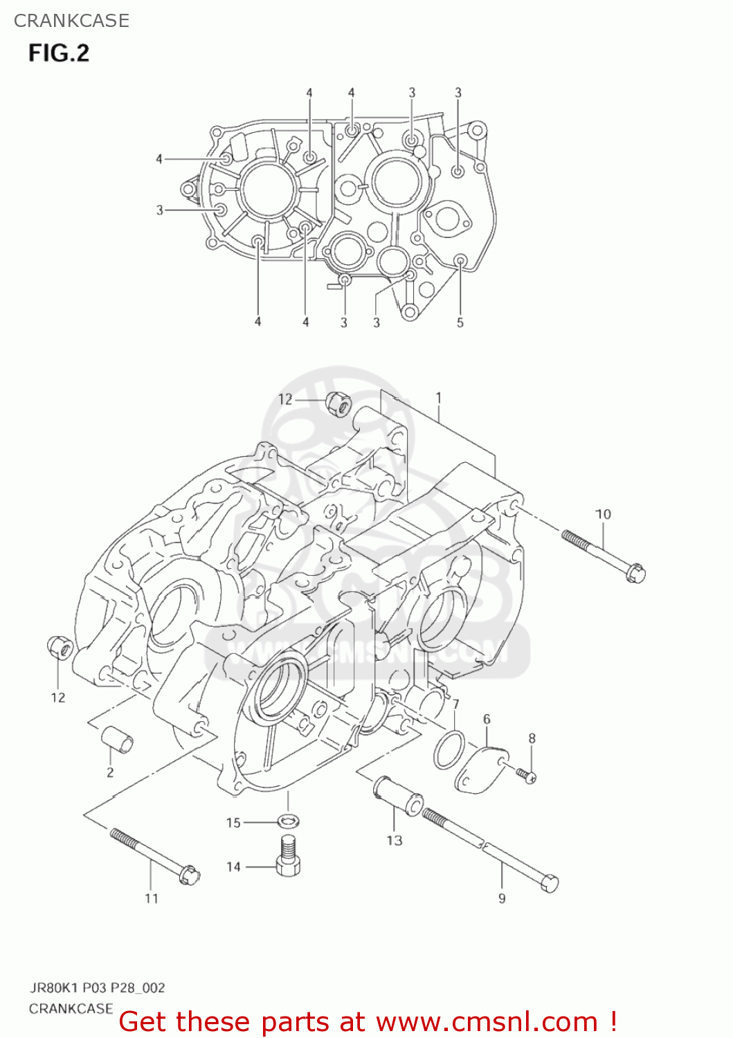 CRANKCASE JR80 2003 (K3) USA (E03)