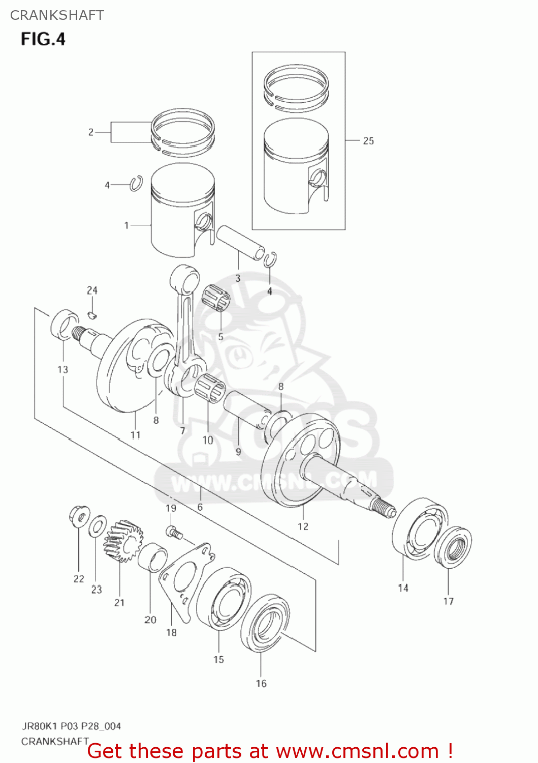 CRANKSHAFT JR80 2003 (K3) USA (E03)
