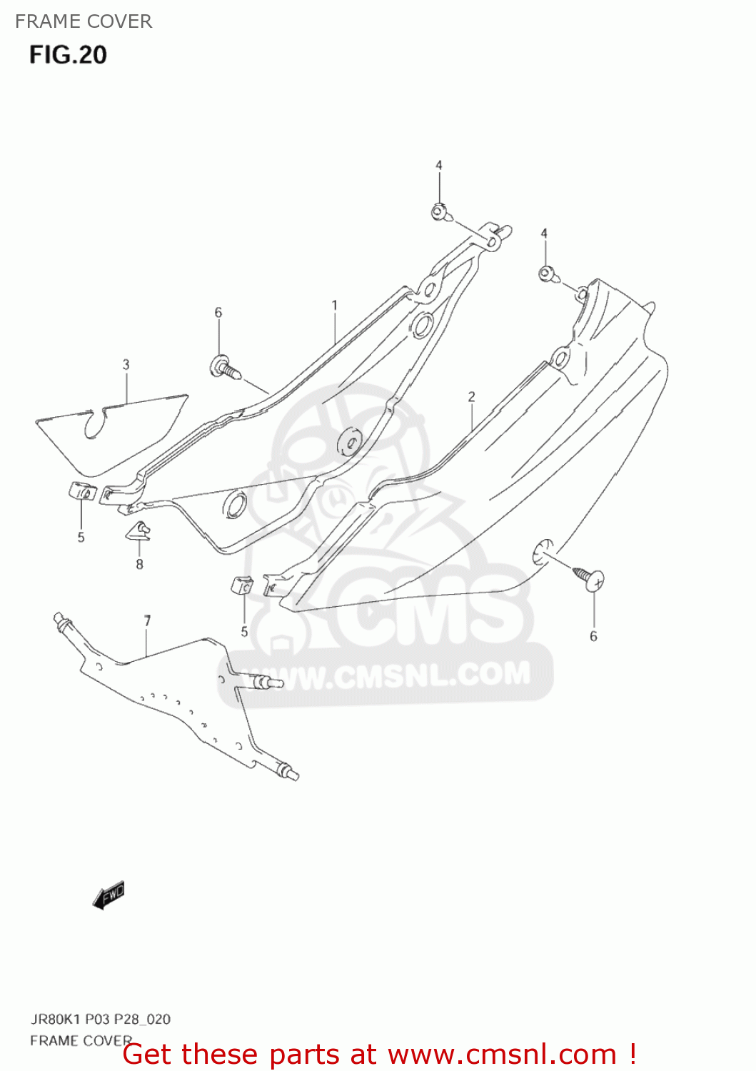 FRAME COVER JR80 2003 (K3) USA (E03)