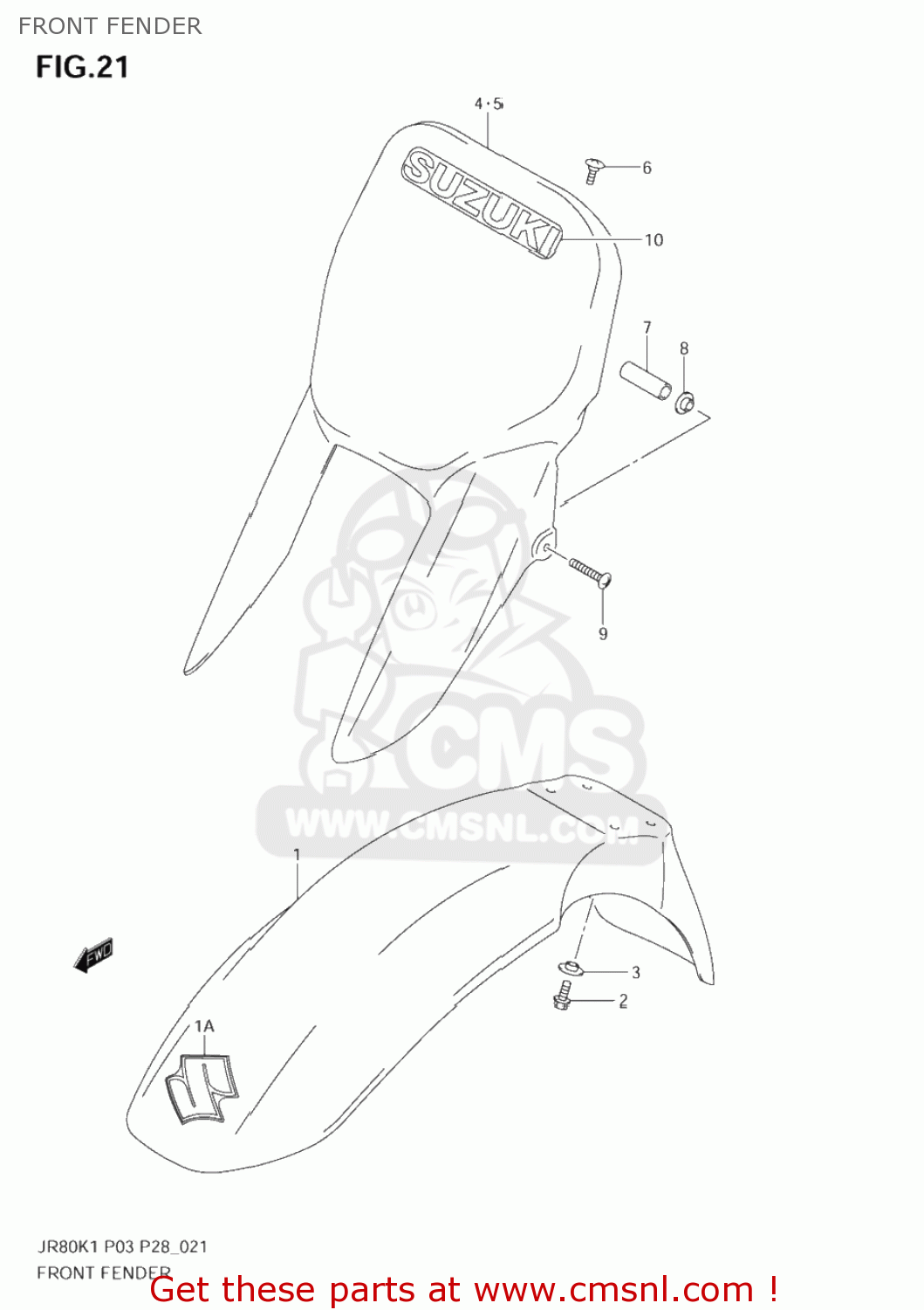 FRONT FENDER JR80 2003 (K3) USA (E03)