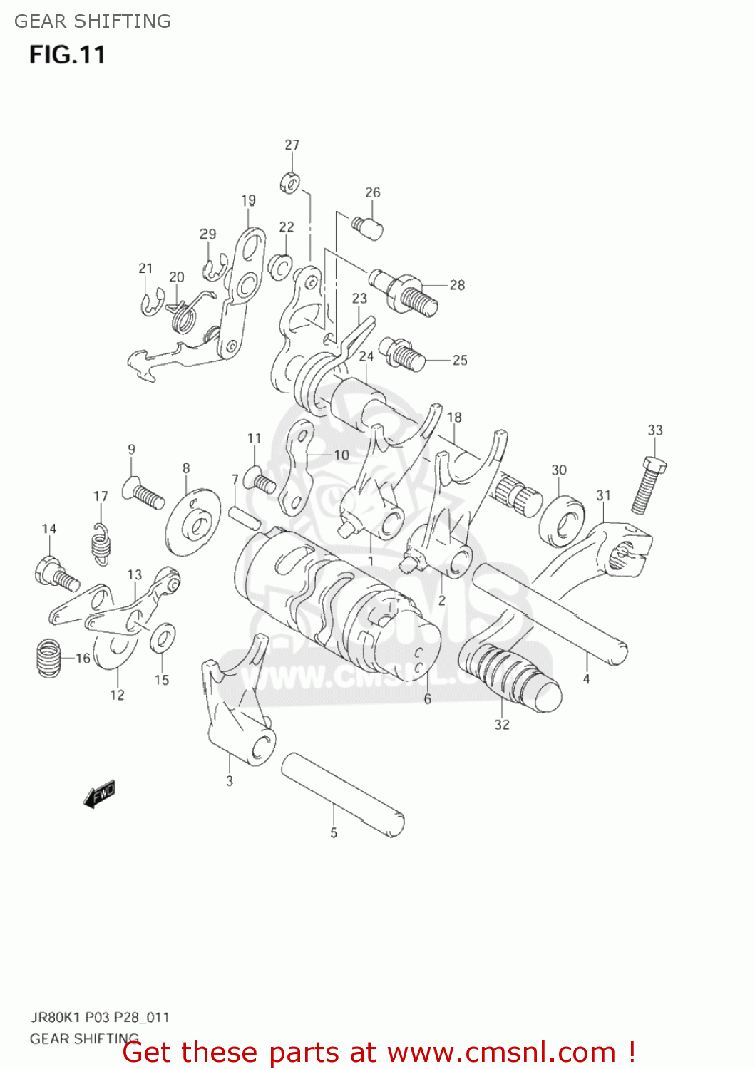 GEAR SHIFTING JR80 2003 (K3) USA (E03)
