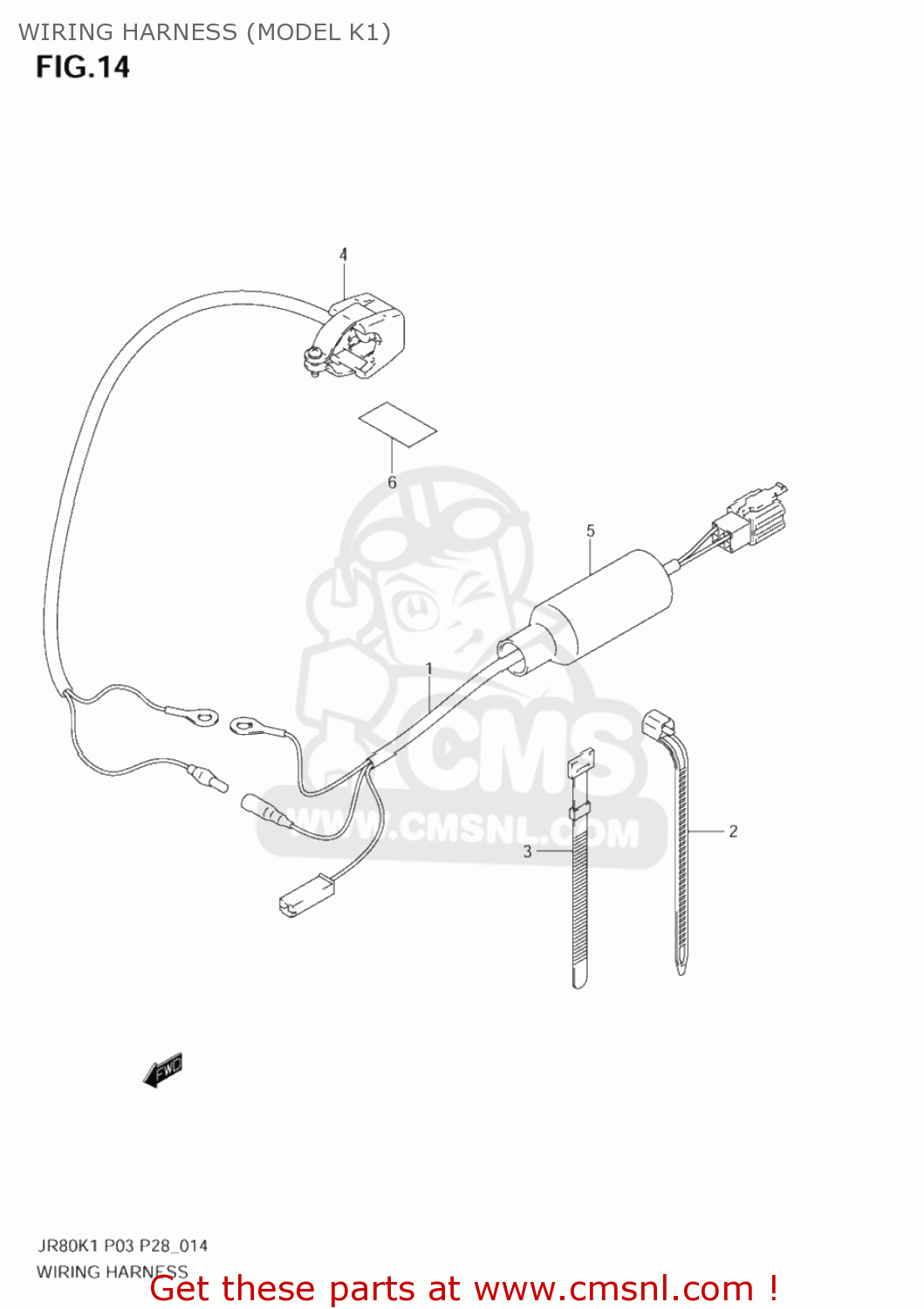 WIRING HARNESS (MODEL K1) JR80 2003 (K3) USA (E03)