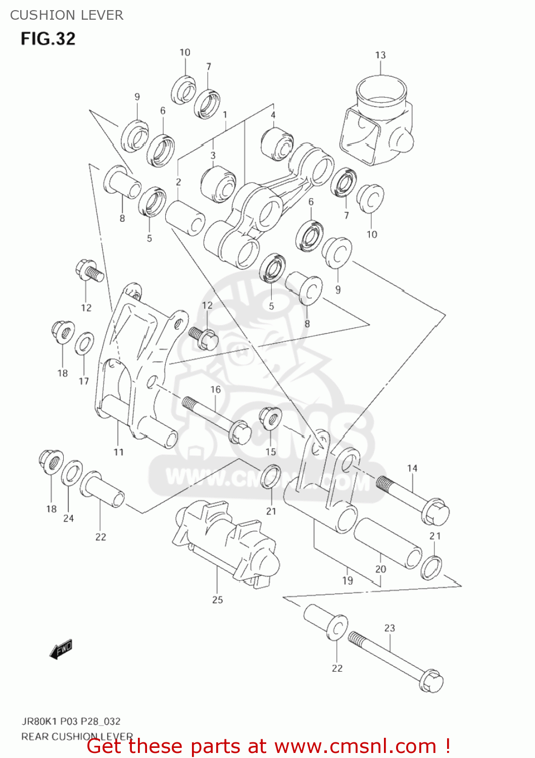 CUSHION LEVER JR80 2004 (K4) USA (E03)