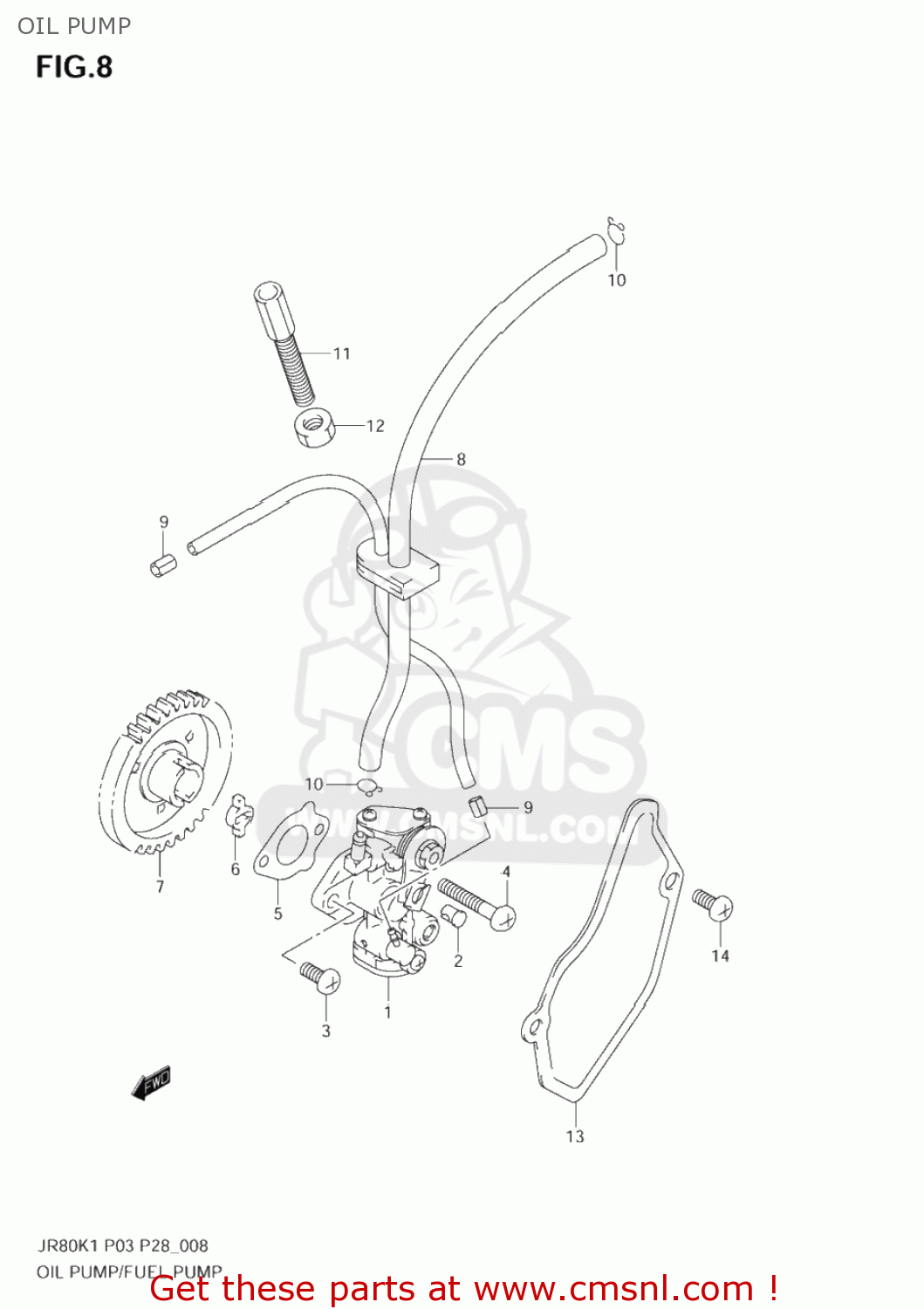 OIL PUMP JR80 2004 (K4) USA (E03)