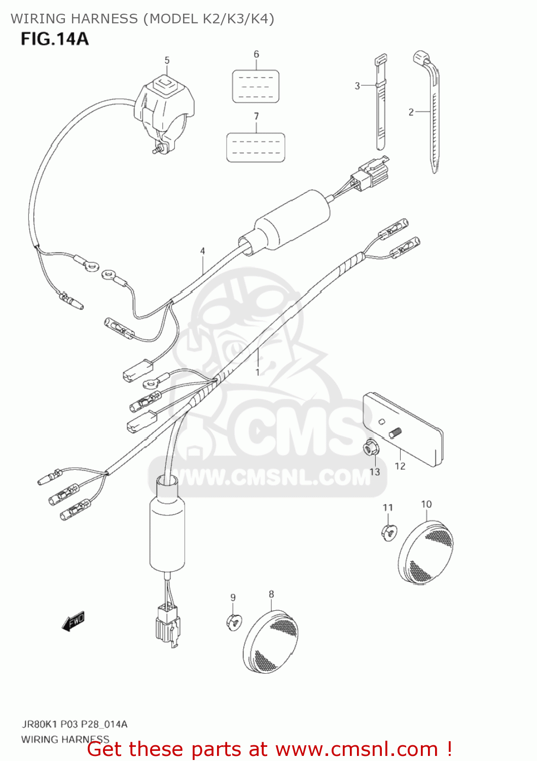 WIRING HARNESS (MODEL K2/K3/K4) JR80 2004 (K4) USA (E03)