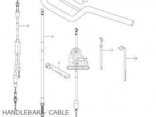 HANDLEBAR - CABLE - JR80 2004 (K4) USA (E03)