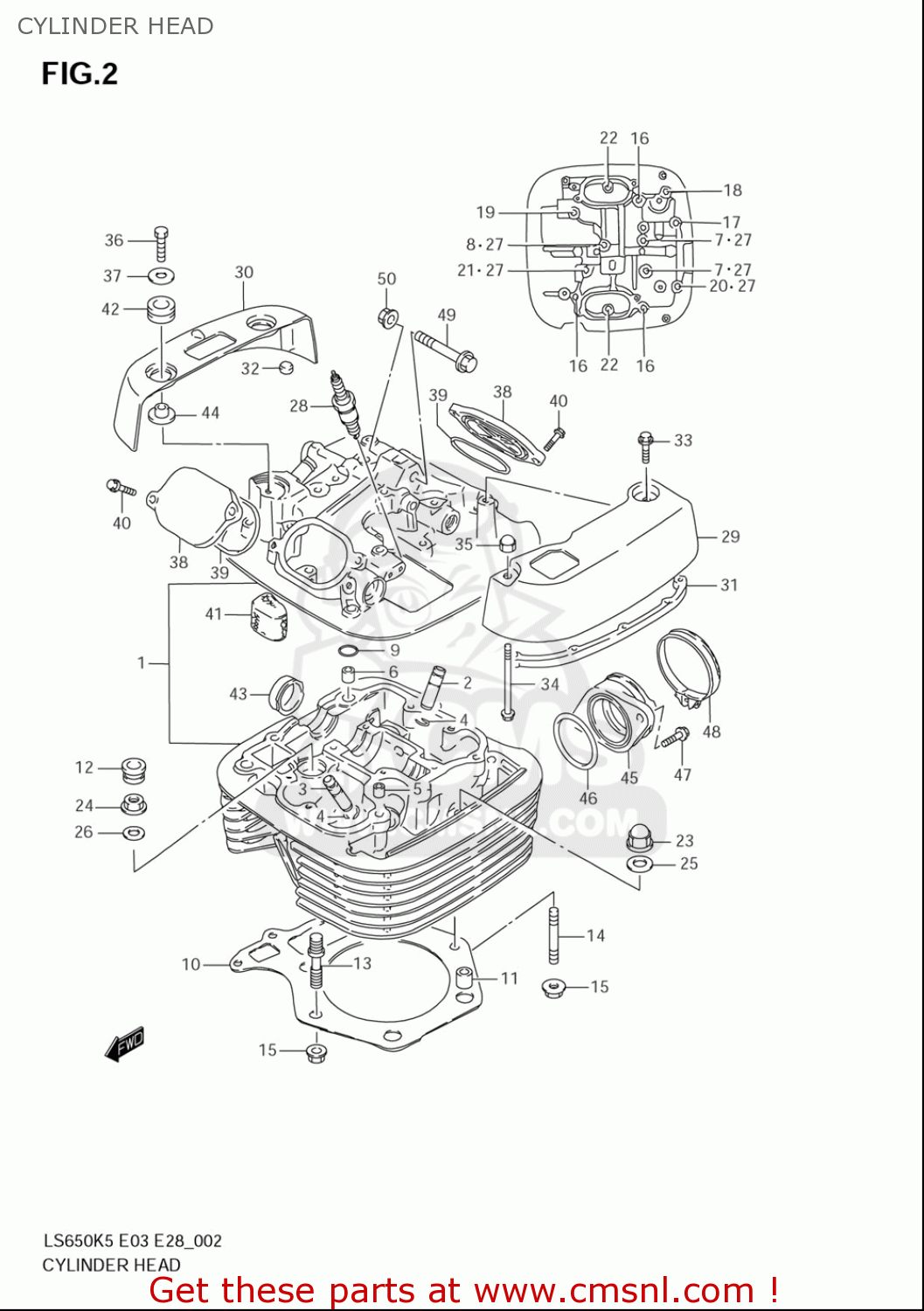 CYLINDER HEAD LS650 2005 (K5) USA (E03)