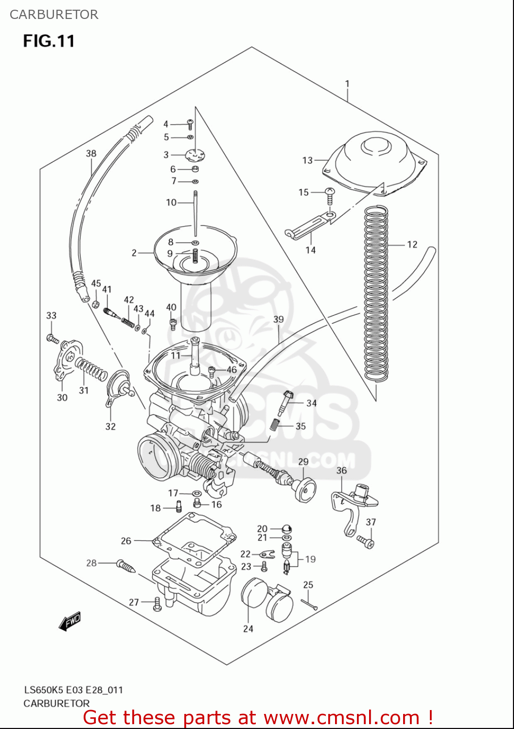 CARBURETOR LS650 2005 (K5) USA (E03)