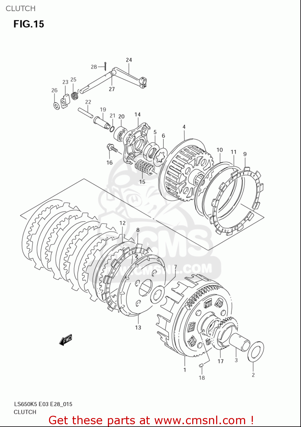 CLUTCH LS650 2005 (K5) USA (E03)