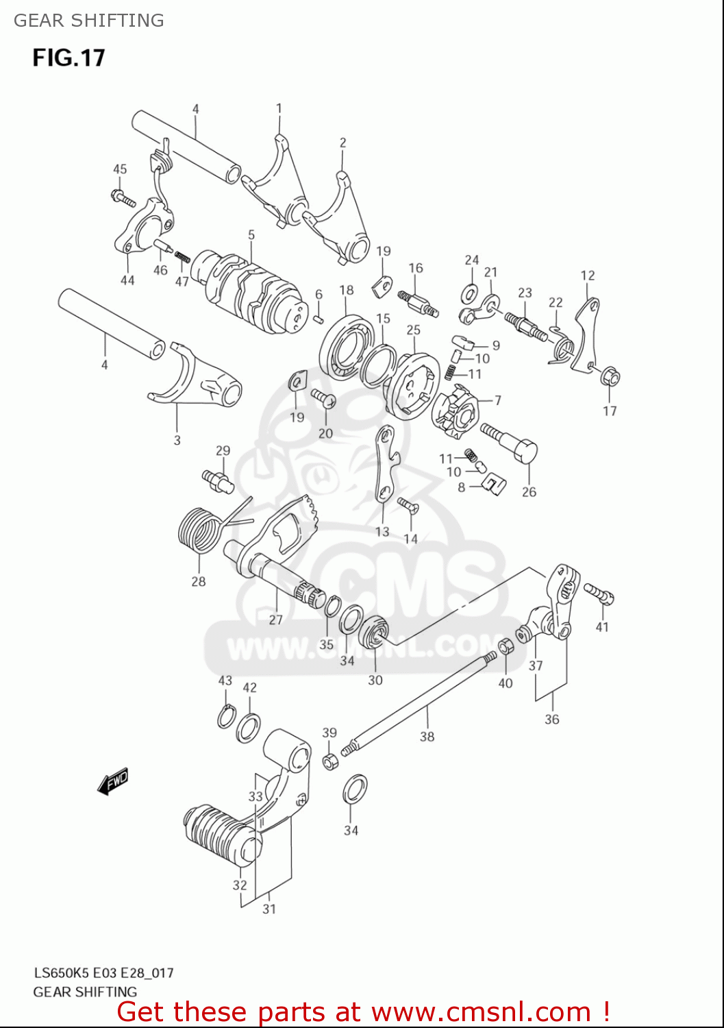 GEAR SHIFTING LS650 2005 (K5) USA (E03)