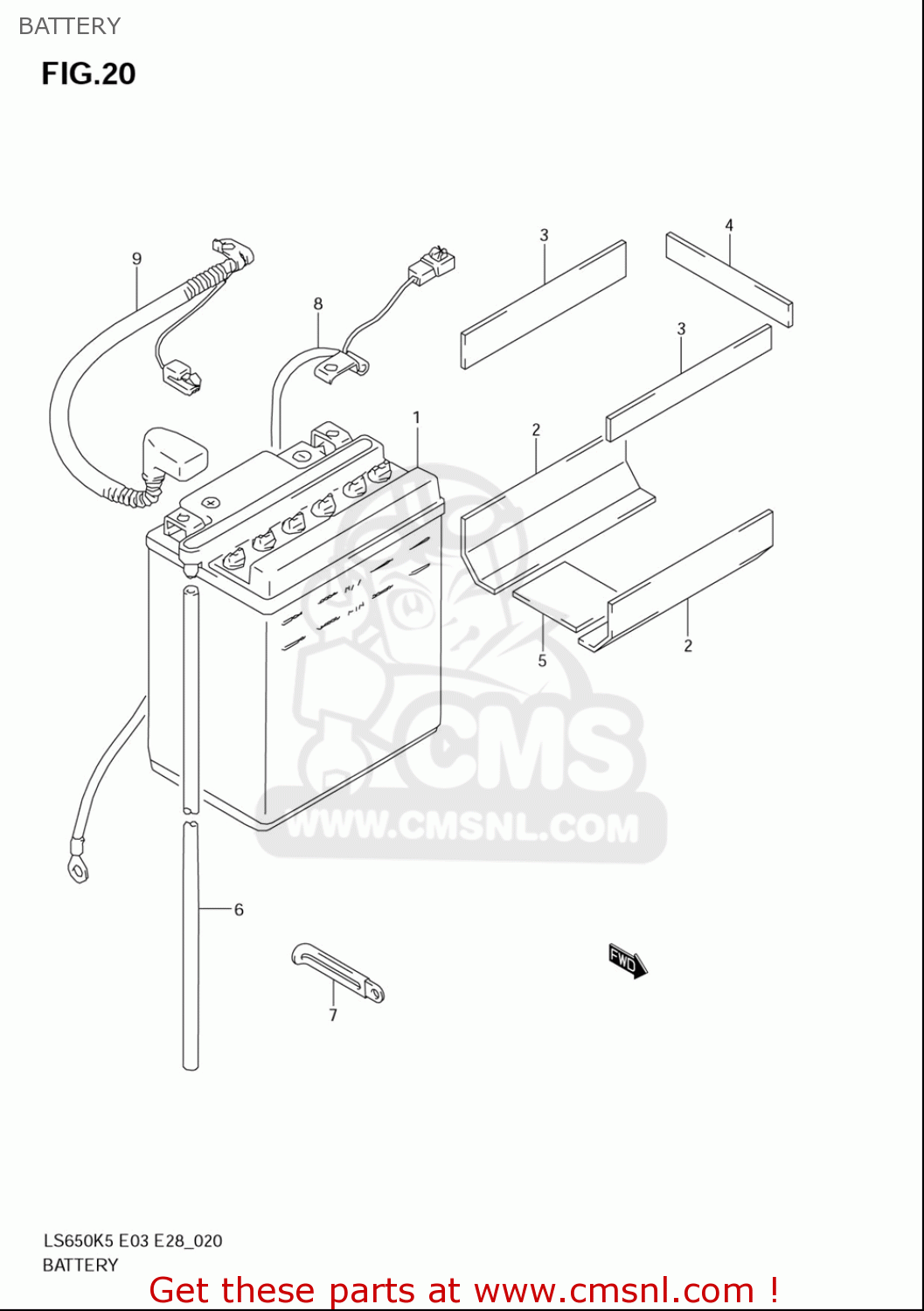 BATTERY LS650 2005 (K5) USA (E03)