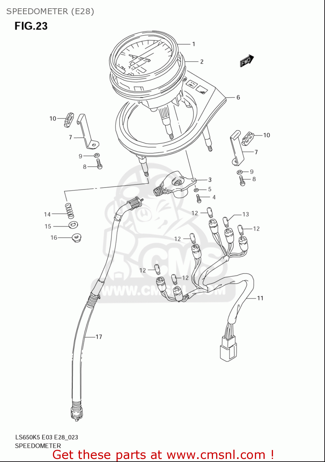 SPEEDOMETER (E28) LS650 2005 (K5) USA (E03)