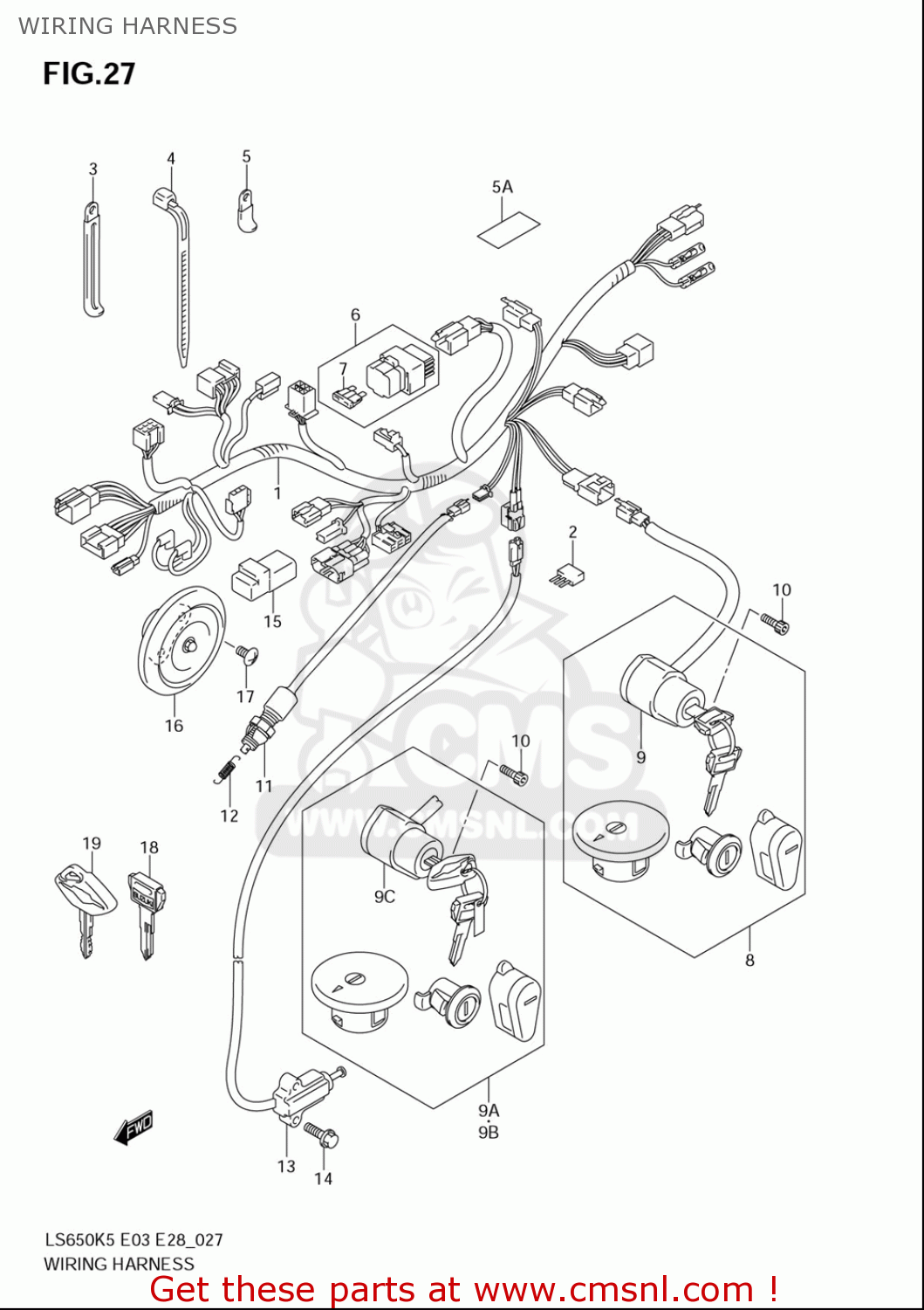 WIRING HARNESS LS650 2005 (K5) USA (E03)