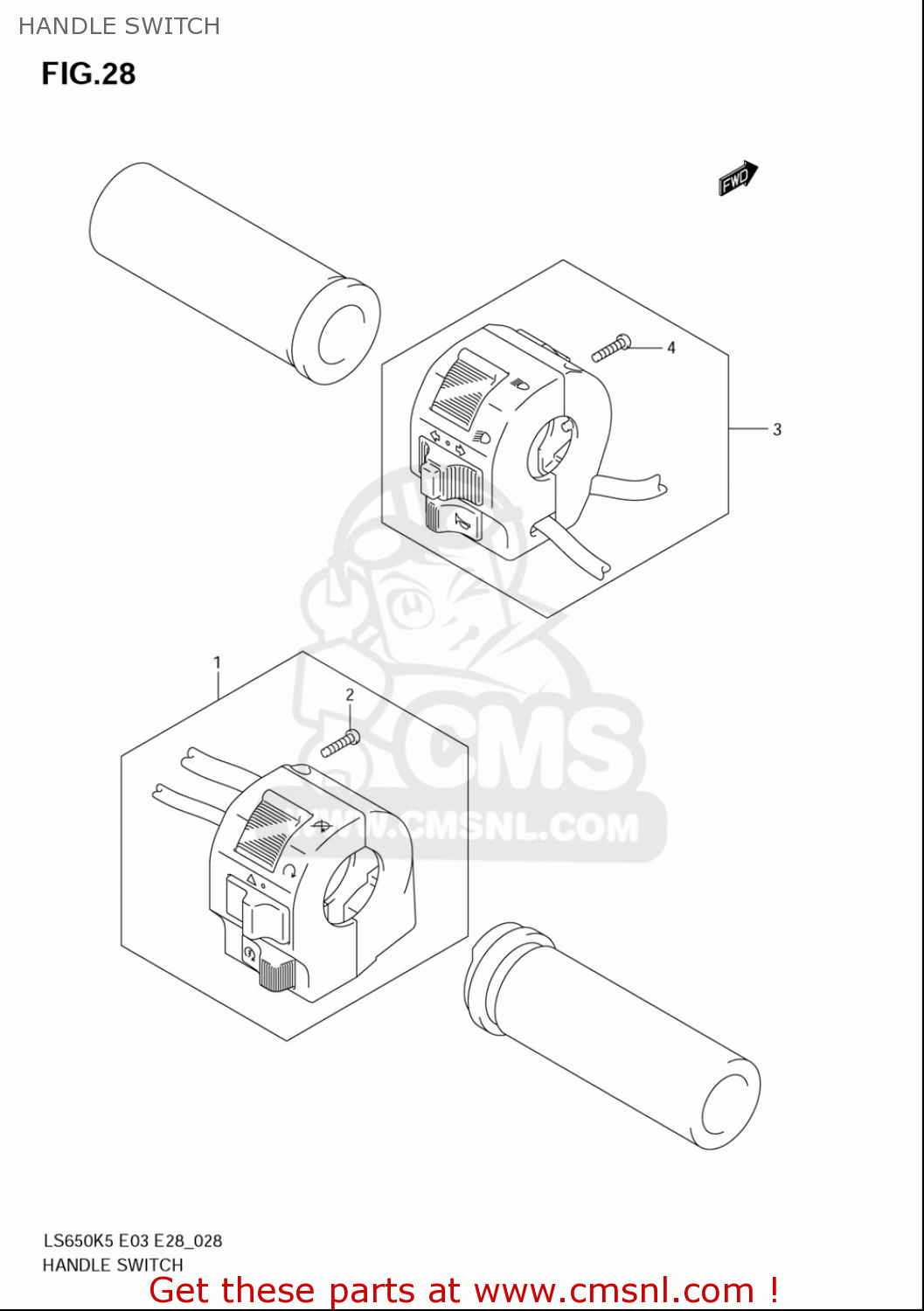 HANDLE SWITCH LS650 2005 (K5) USA (E03)