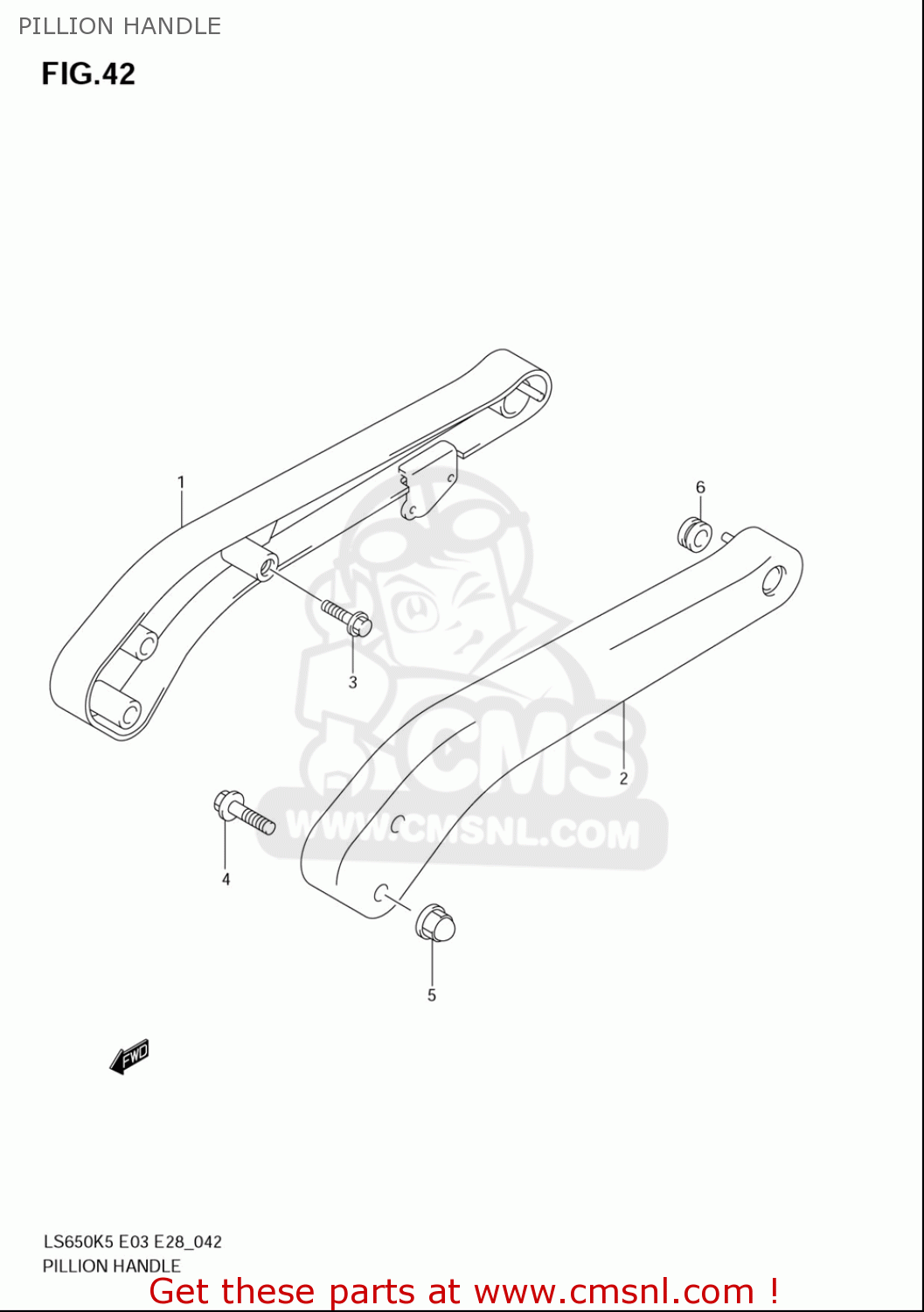PILLION HANDLE LS650 2005 (K5) USA (E03)