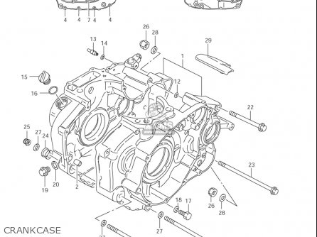 CRANKCASE - LS650 2005 (K5) USA (E03)