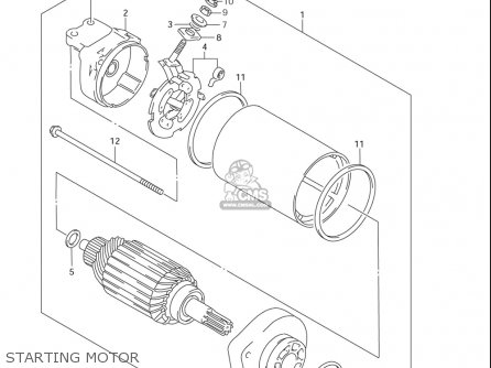 STARTING MOTOR - LS650 2005 (K5) USA (E03)
