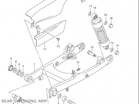 REAR SWINGING ARM - LS650 2005 (K5) USA (E03)