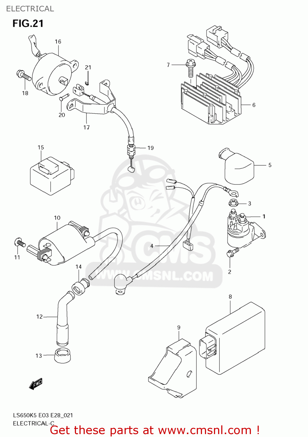 ELECTRICAL LS650 BOULEVARD S40 2005 (K5) USA (E03)