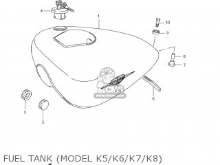 FUEL TANK (MODEL K5/K6/K7/K8) - LS650 BOULEVARD S40 2006 (K6) USA CALIFORNI CANADA (E03 E33 E28)