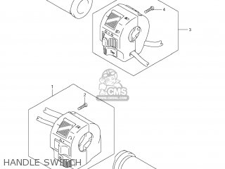 HANDLE SWITCH - LS650 BOULEVARD S40 2006 (K6) USA CALIFORNI CANADA (E03 E33 E28)