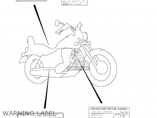 WARNING LABEL - LS650 BOULEVARD S40 2006 (K6) USA CALIFORNI CANADA (E03 E33 E28)