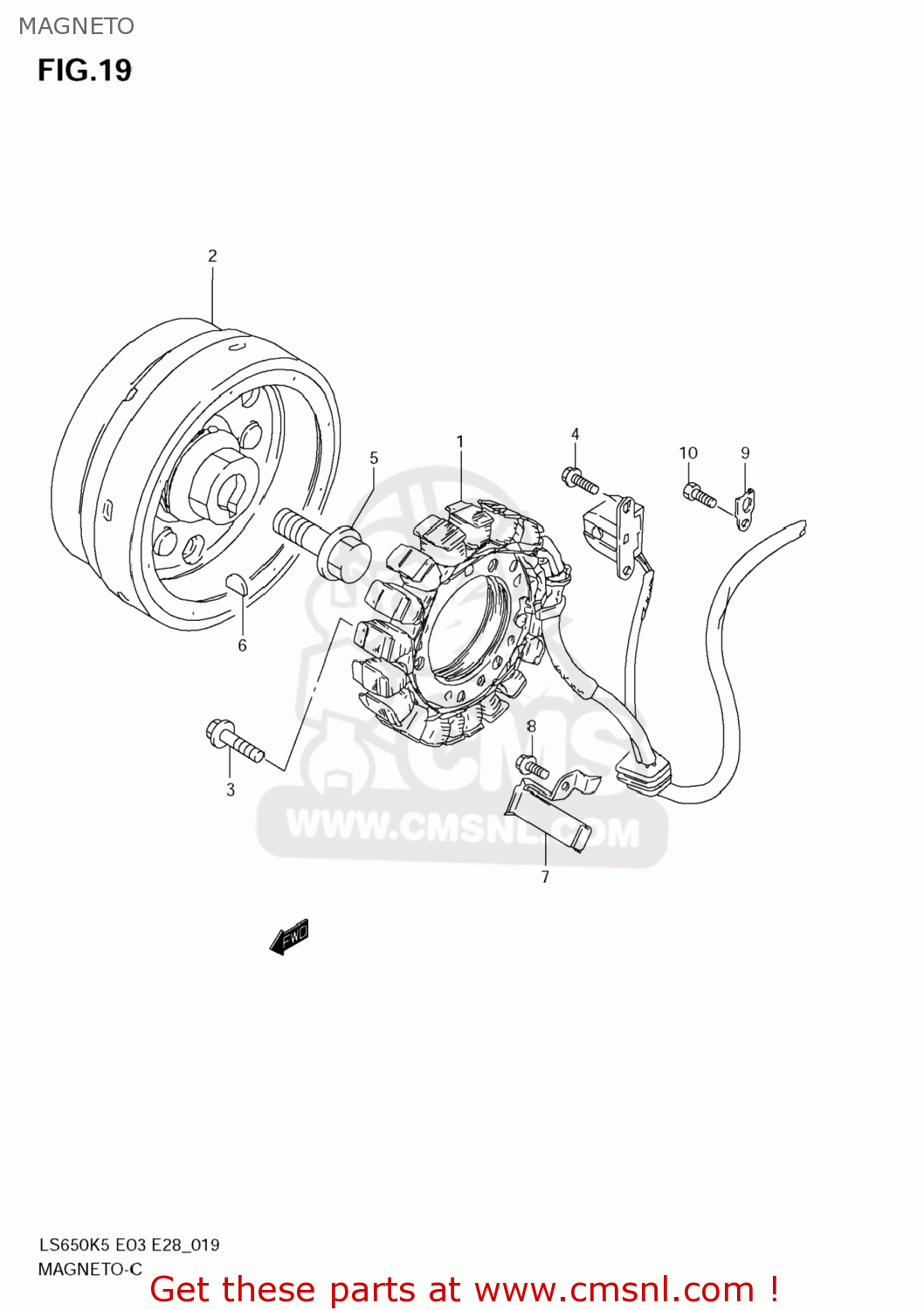 MAGNETO LS650 BOULEVARD S40 2007 (K7) USA CALIFORNI CANADA (E03 E33 E28)