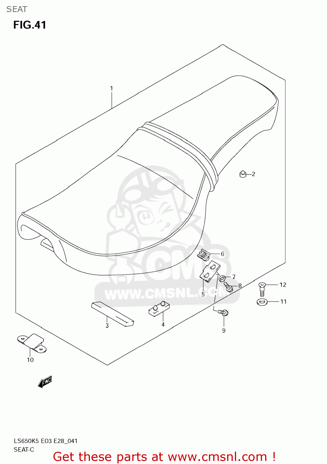 SEAT LS650 BOULEVARD S40 2008 (K8) USA CALIFORNI CANADA (E03 E33 E28)